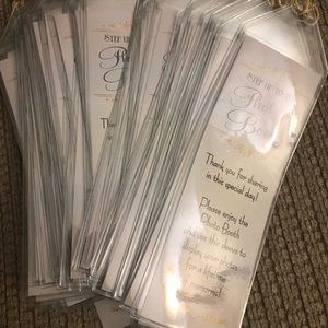 60 book mark sleeves with gold tassels
